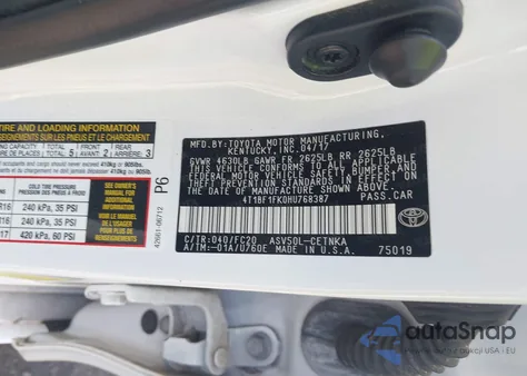 2017 Toyota Camry Le from USA, damaged, VIN 4T1BF1FK0HU768387